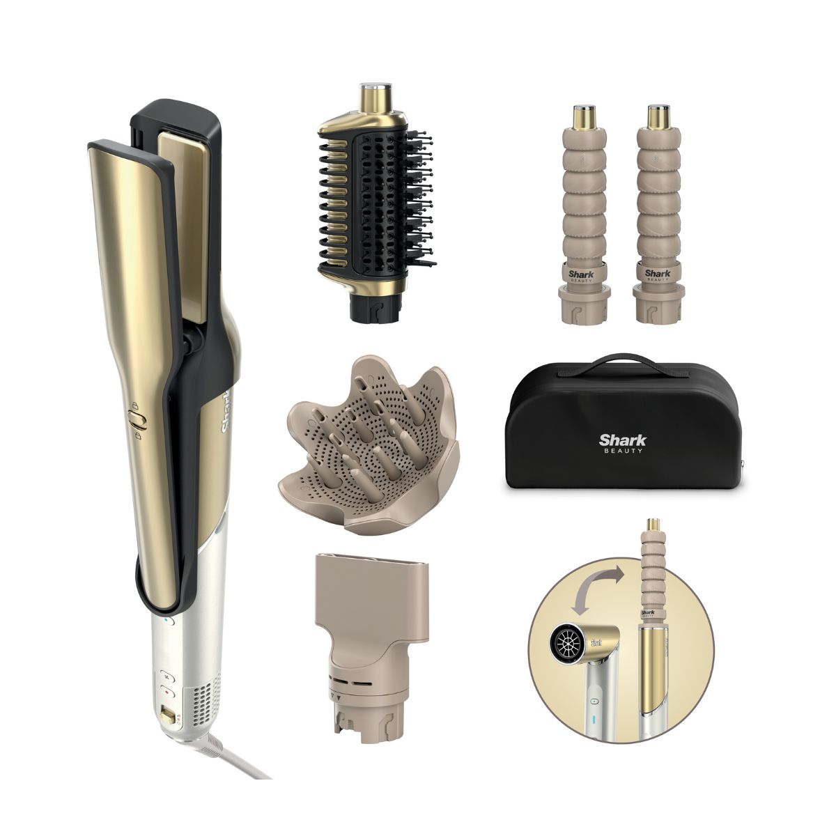 Shark Glam Ceramic Air Styling & Drying MultiStyler HD6052SME