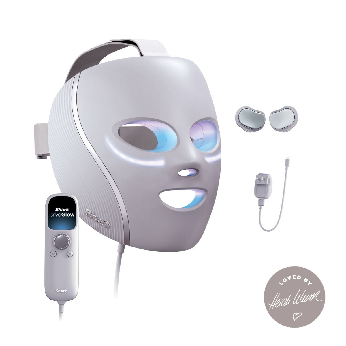 Shark CryoGlow iQLED Face Mask & Under Eye Cooling, Lilac Chill