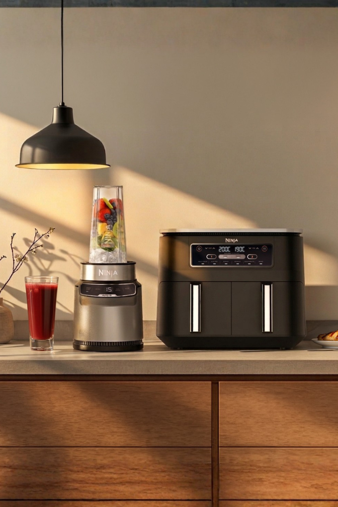  Ninja Foodie Dual Zone Air Fryer & Blender with Auto IQ Bundle